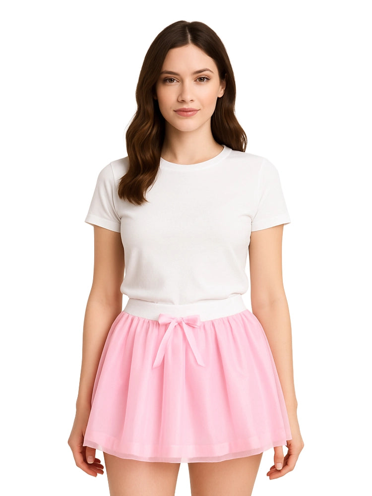 Adult Plain Pink Satin Tutu Skirt