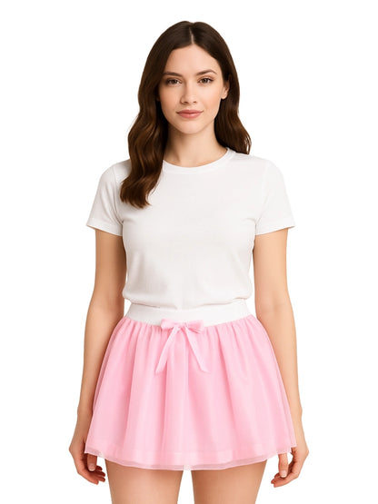 Adult Plain Pink Satin Tutu Skirt