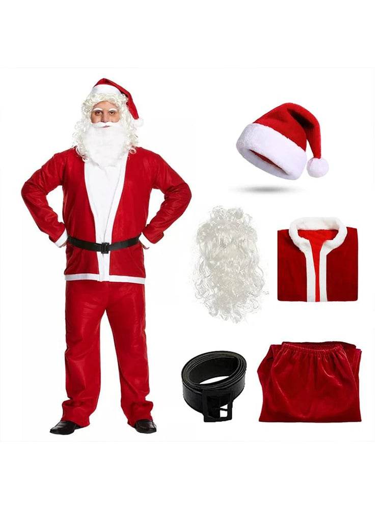 Ultimate Deluxe XL Adult 5PC Santa Outfit - thefancydress.co.uk