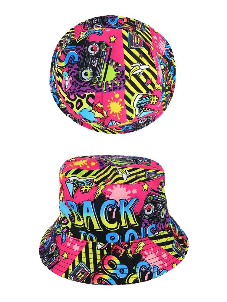 Unisex 80s Bucket & Festival Hat - thefancydress.co.uk