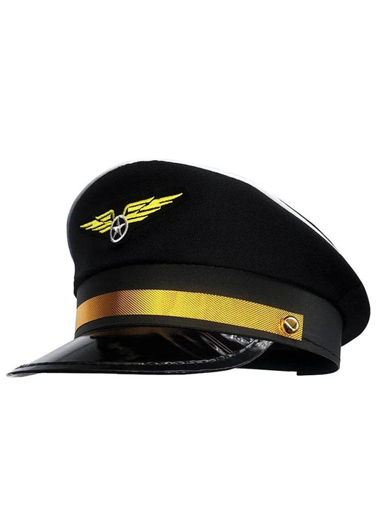 Unisex Adult Pilot, Captain Hats - thefancydress.co.uk