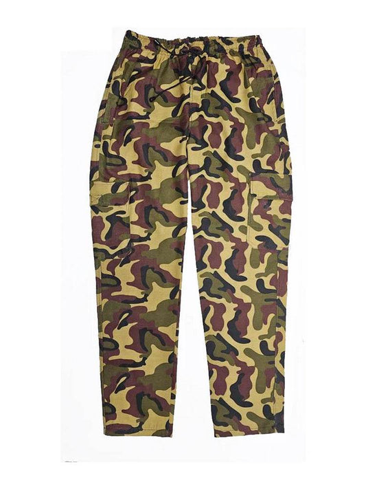 Unisex Cargo Camouflage Trousers with Multi Pocket - thefancydress.co.uk