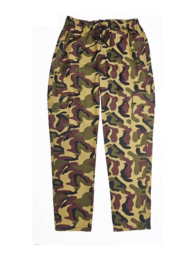 Unisex Cargo Camouflage Trousers with Multi Pocket - thefancydress.co.uk