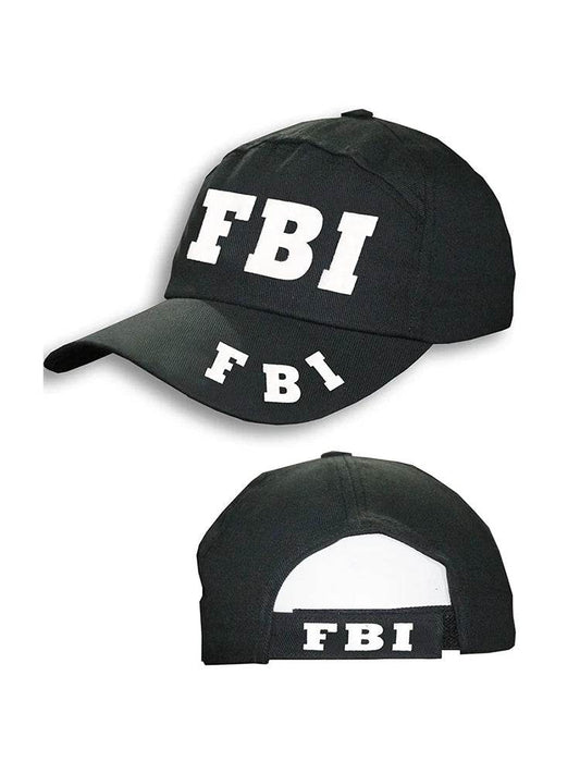 Unisex FBI Black Baseball Cap-Hat - thefancydress.co.uk