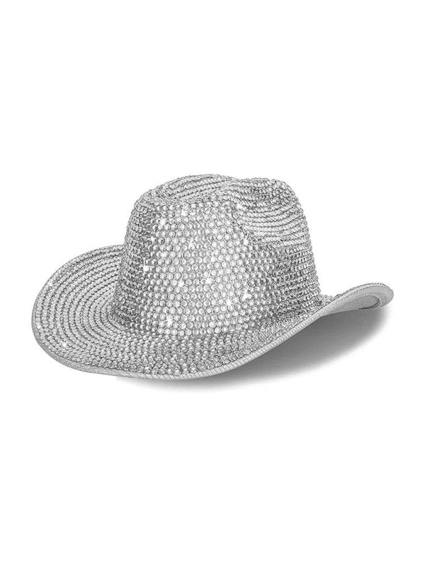 Unisex Festival Disco Diamond Cowboy Hat - thefancydress.co.uk