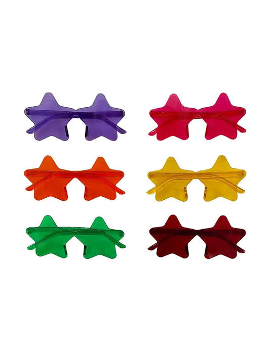 Unisex Festival Mixed Star Shape Glasses (Assorted Colour)