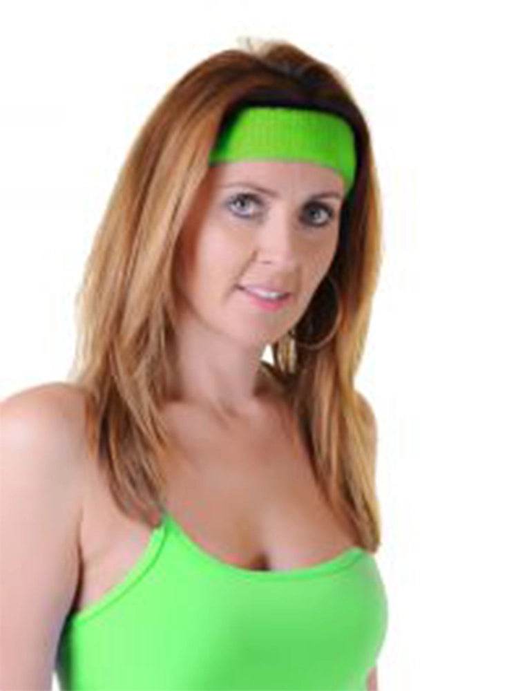Unisex Gym Exercise Sports Neon Sweatband Headband - thefancydress.co.uk