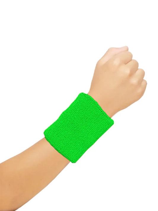 Unisex Gym Exercise Sports Towelling  Wristbands green