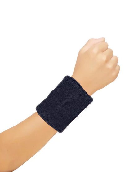 Unisex Gym Exercise Sports Towelling  Wristbands navy