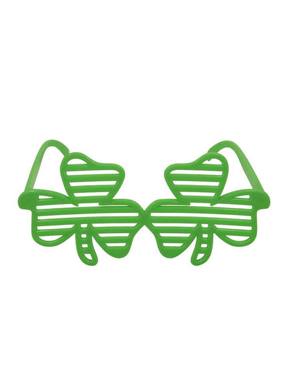 Unisex Irish Shutter Shamrock Glasses for St. Patrick's Day Theme Events - thefancydress.co.uk