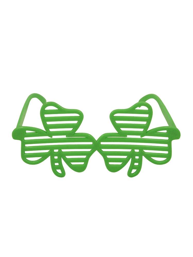 Unisex Irish Shutter Shamrock Glasses for St. Patrick's Day Theme Events - thefancydress.co.uk