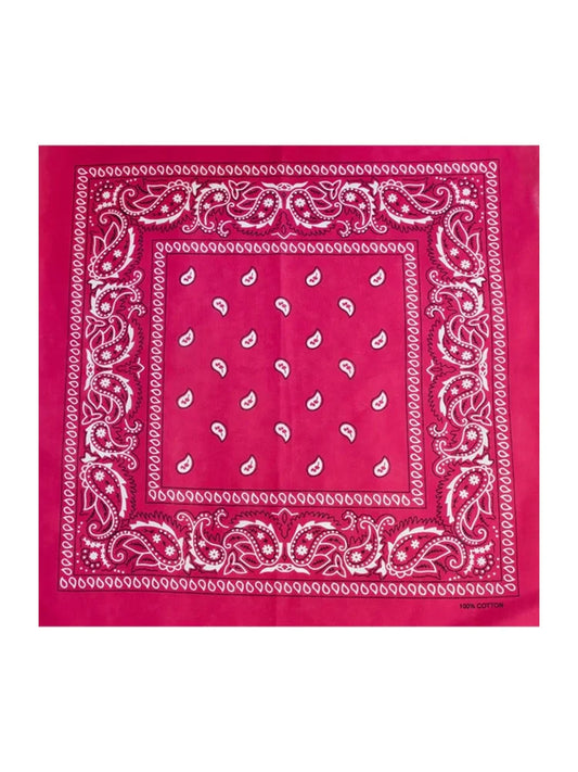 Unisex Paisley Printed Bandana pink