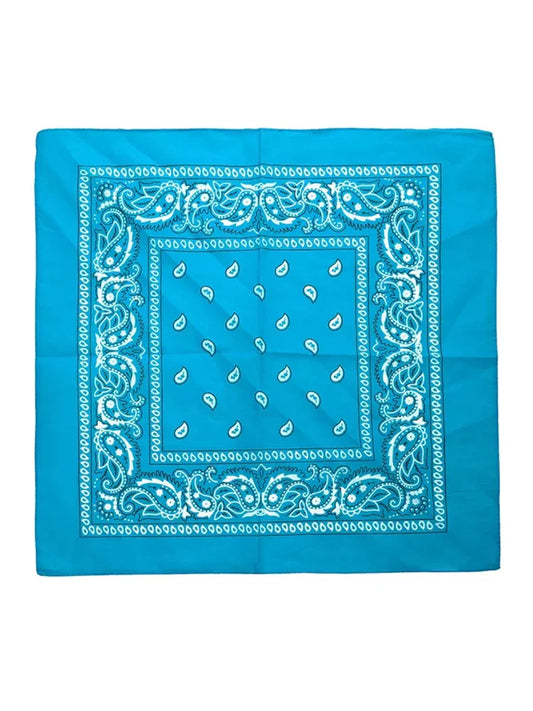 Unisex Paisley Printed Bandana turquoise