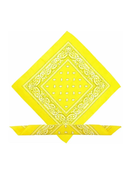 Unisex Paisley Printed Bandana yellow