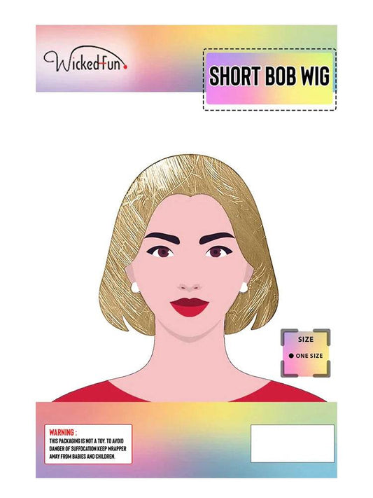 Unisex Short Bob Cut Wigs - thefancydress.co.uk