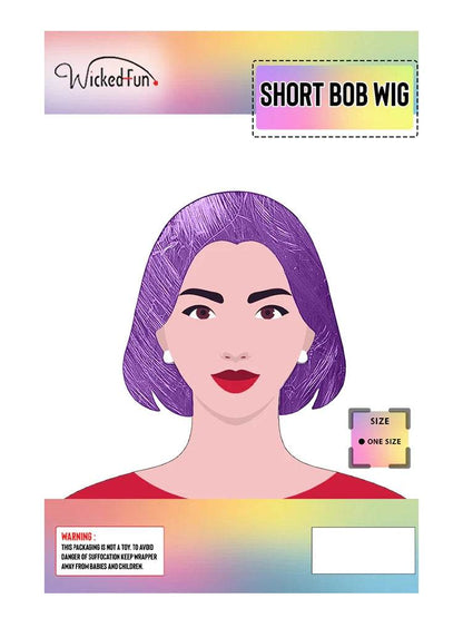 Unisex Short Bob Cut Wigs - thefancydress.co.uk