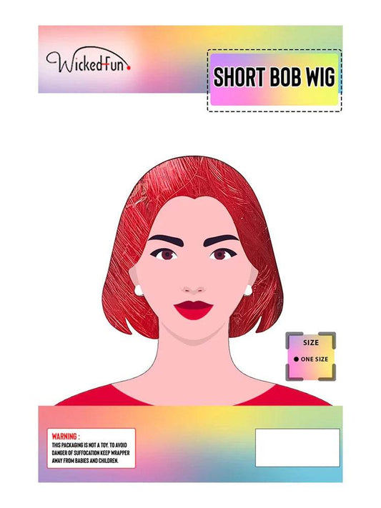 Unisex Short Bob Cut Wigs - thefancydress.co.uk