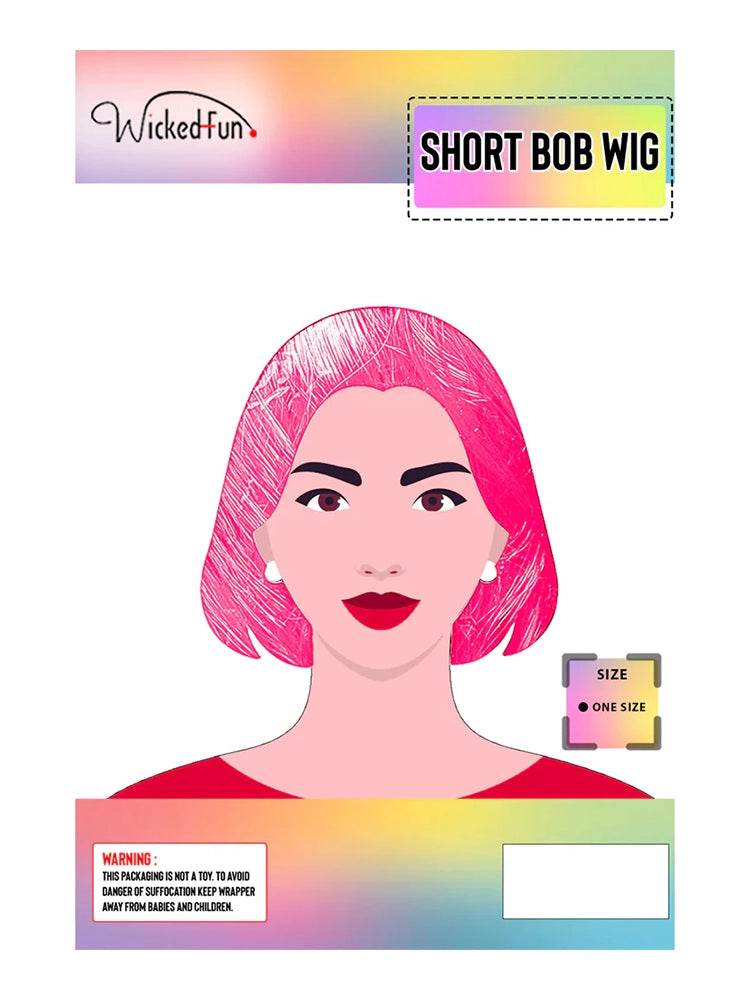 Unisex Short Bob Cut Wigs - thefancydress.co.uk
