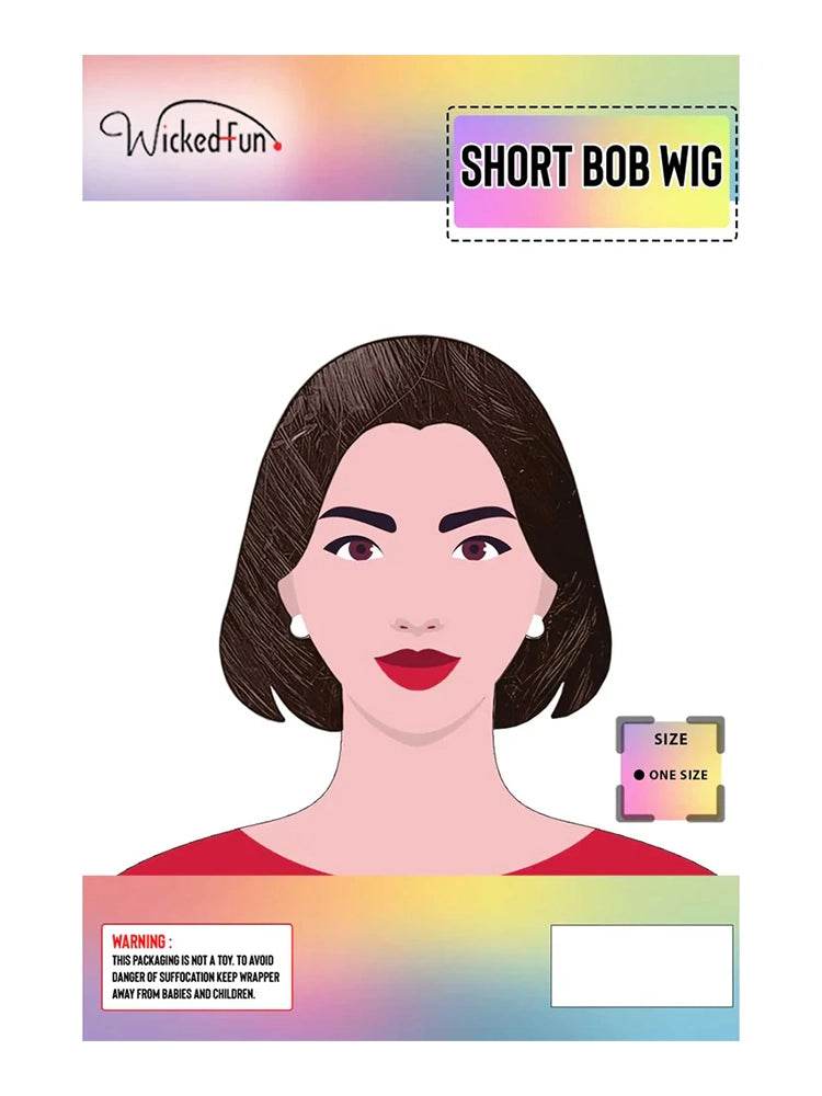 Unisex Short Bob Cut Wigs - thefancydress.co.uk