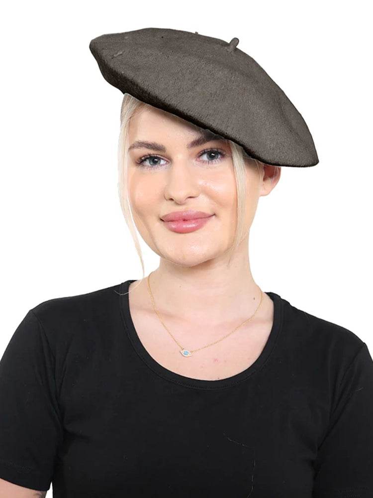Unisex Wool Blend French Style Beret hat - thefancydress.co.uk