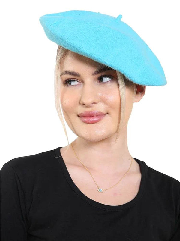 Unisex Wool Blend French Style Beret hat - thefancydress.co.uk
