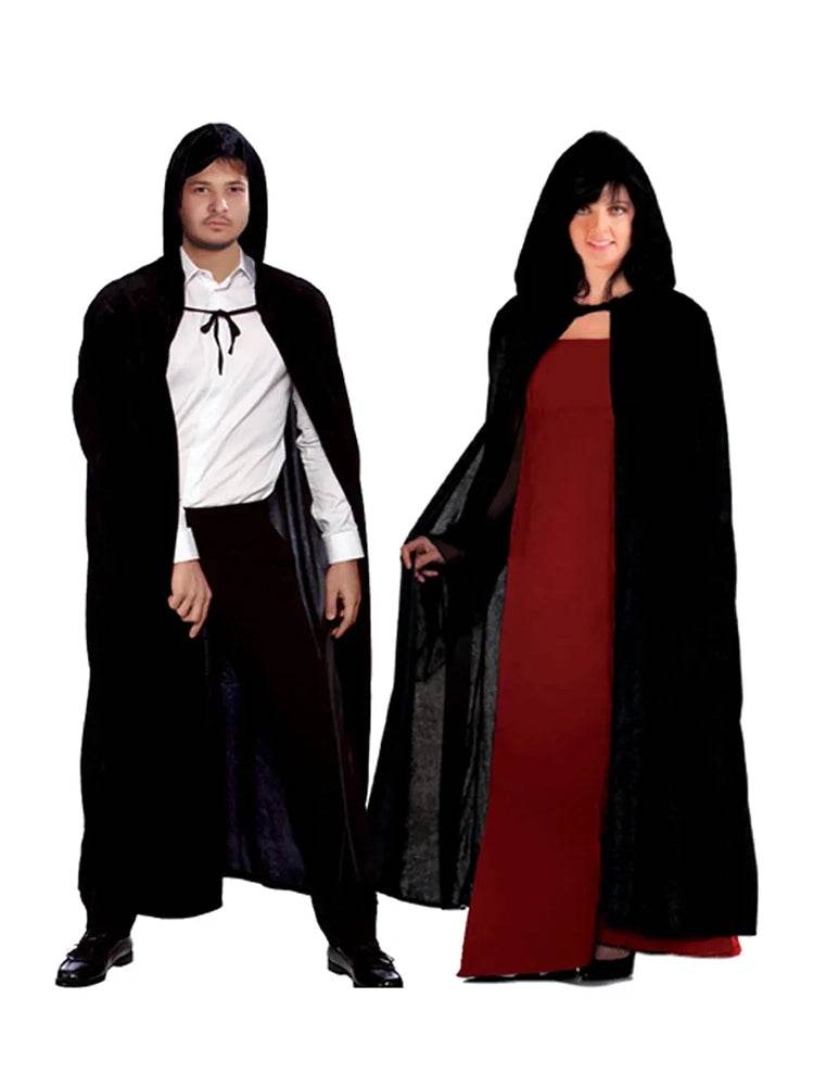 Unisex Satin Hooded Cape Dress - thefancydress.co.uk