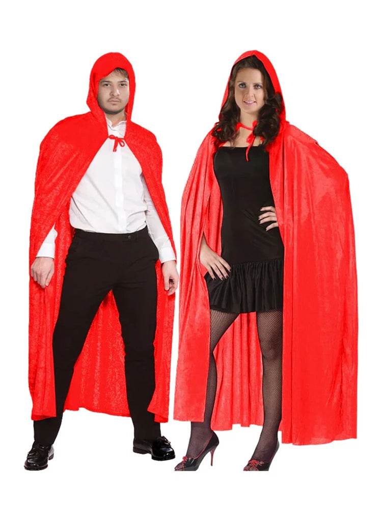 Unisex Satin Hooded Cape Dress - thefancydress.co.uk
