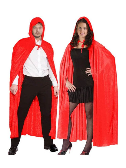 Unisex Satin Hooded Cape Dress - thefancydress.co.uk