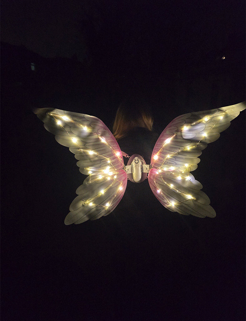 Moving Butterfly Fairy Wings With Music & Light White