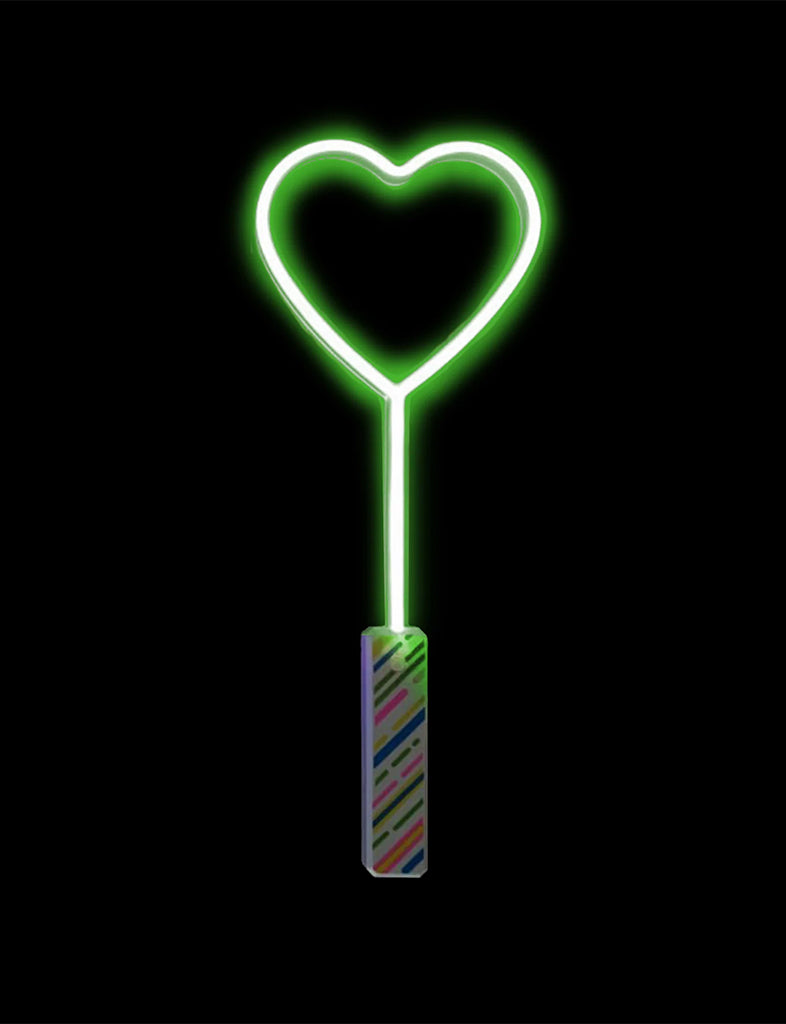 Heart Shape Light Up Wand Green