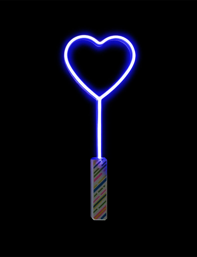 Heart Shape Light Up Wand blue
