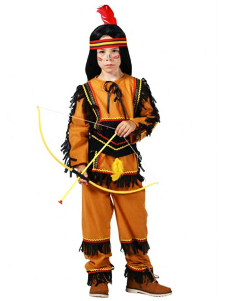 Boys Indian Wild West Tribal Warrior Cosplay Costume Set