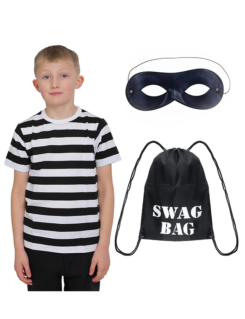 Boys Book week Robber Thief Burglar Costume Set