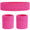 Ladies Gym Exercise Sports Neon Sweat Headband & Wristbands Set  pink pack 1