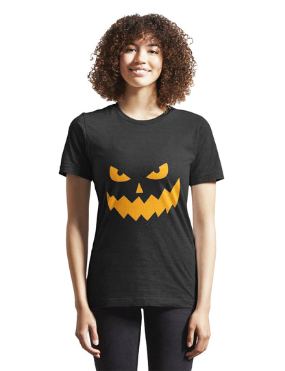 Halloween Pumpkin Style Women's Black T-Shirt