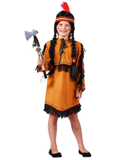 Girls Indian Wild West Tribal Warrior Cosplay Costume Set