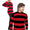 Unisex Red Black Stripe Knitted Jumper