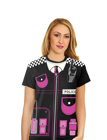 Adult Women Police Printed T-Shirt