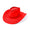 Unisex Leather Look Cowboy Hat red