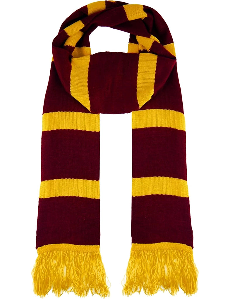 Unisex Wizard Marron Yellow Scarf For Adults And Kids pack 1