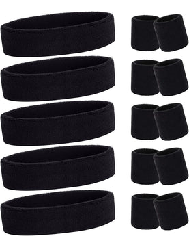 Ladies Gym Exercise Sports Neon Sweat Headband & Wristbands Set