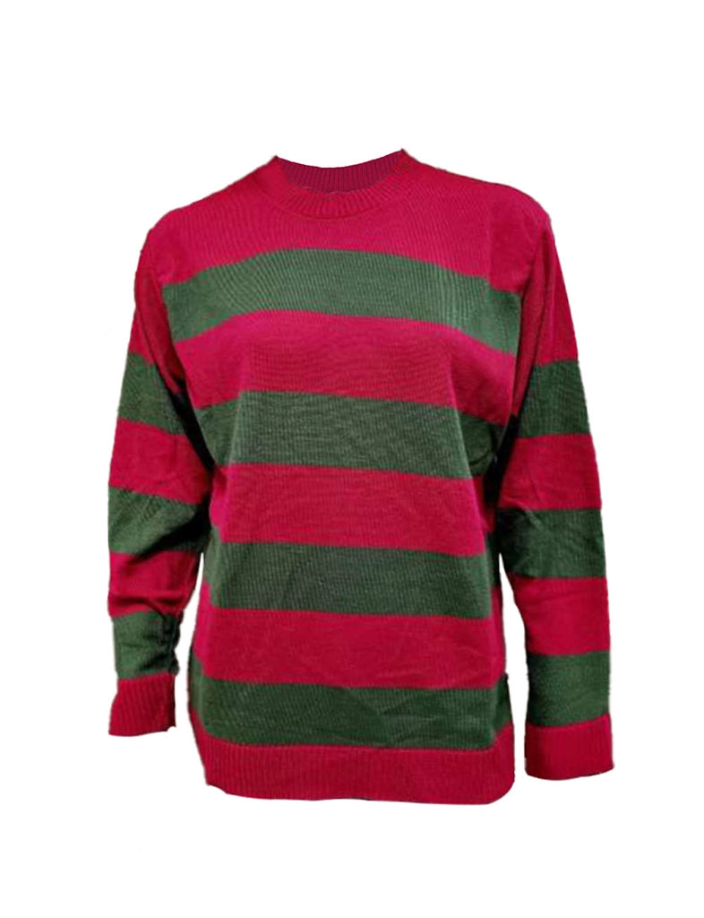 Nightmare Demon Men Red and Green Stripe Knitted Jumper