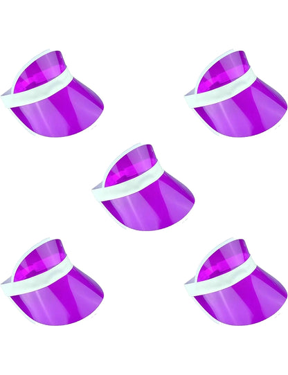 Unisex Poker Visor Hat purple pack 5 
