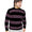 Men Black and Purple Stripe Knitted Jumper