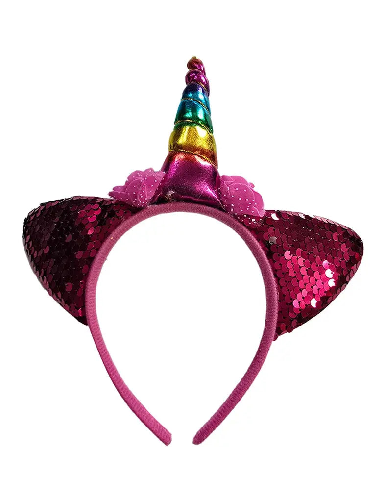 Ladies Unicorn Cat Ear Headband pink