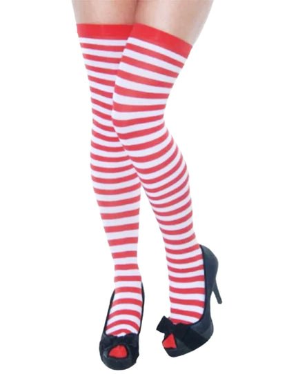 Women Long Striped Thigh High Socks Over Knee Stockings