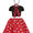 Girls Minnie 4 Pcs Set-Polka Dot Skirt, Scarf, Black Crop Top & Minnie Mouse Ear Headband