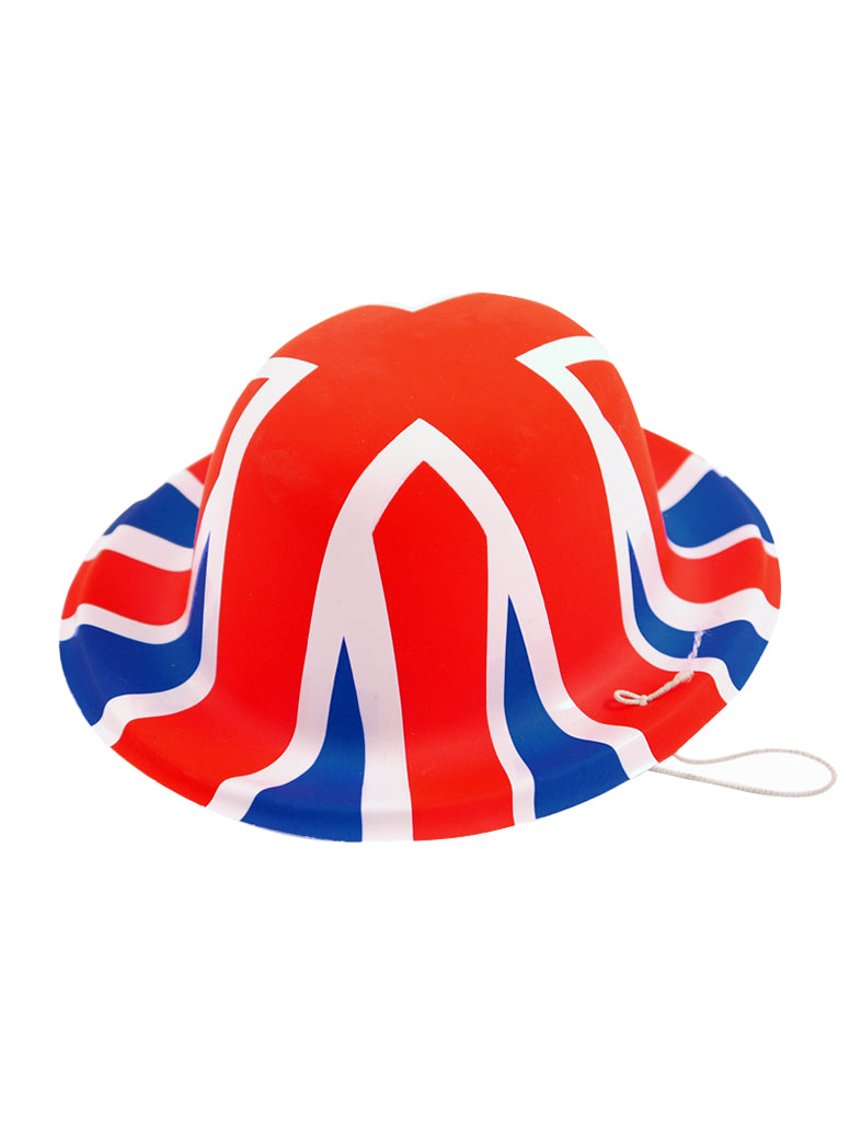 Mini Union Jack Plastic Bowler Hat