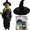 Girls Wicked Witch Of The West Costume Set, Dress, Hat & Green Facepaint