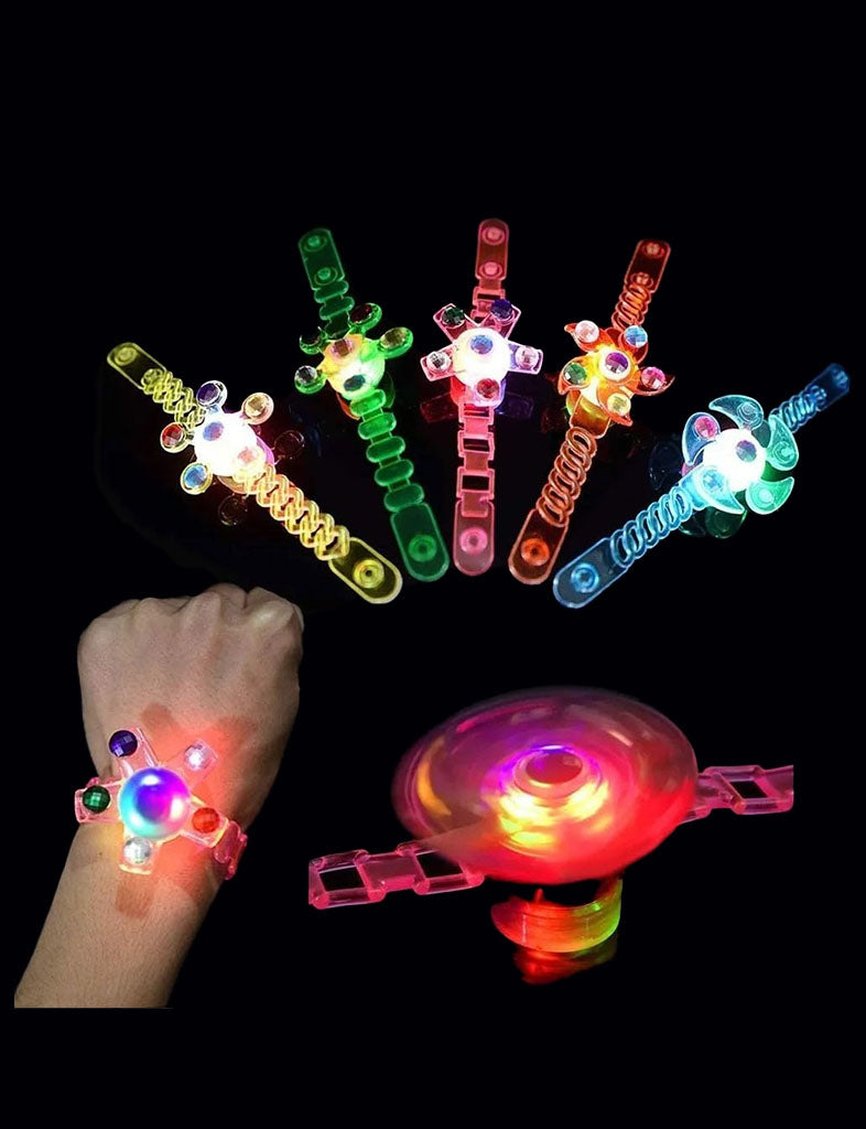 Kid's Assorted Colours Light Up Bracelet Spinner